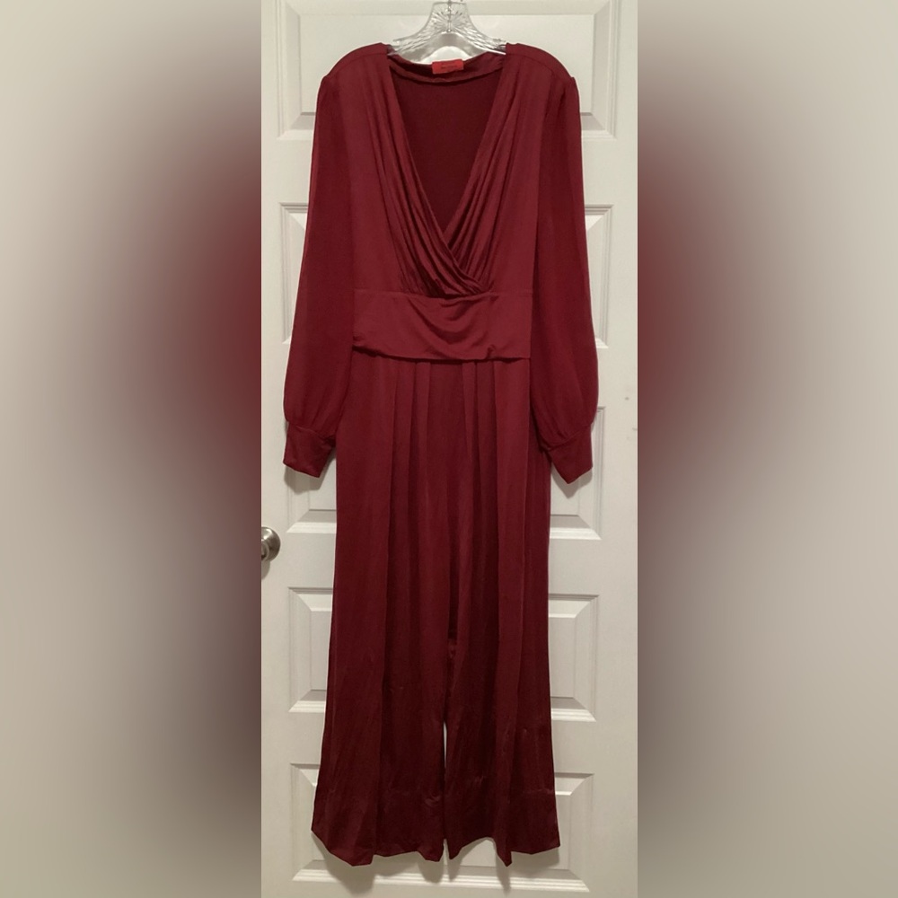 Elegant Burgundy Women's Jumpsuit